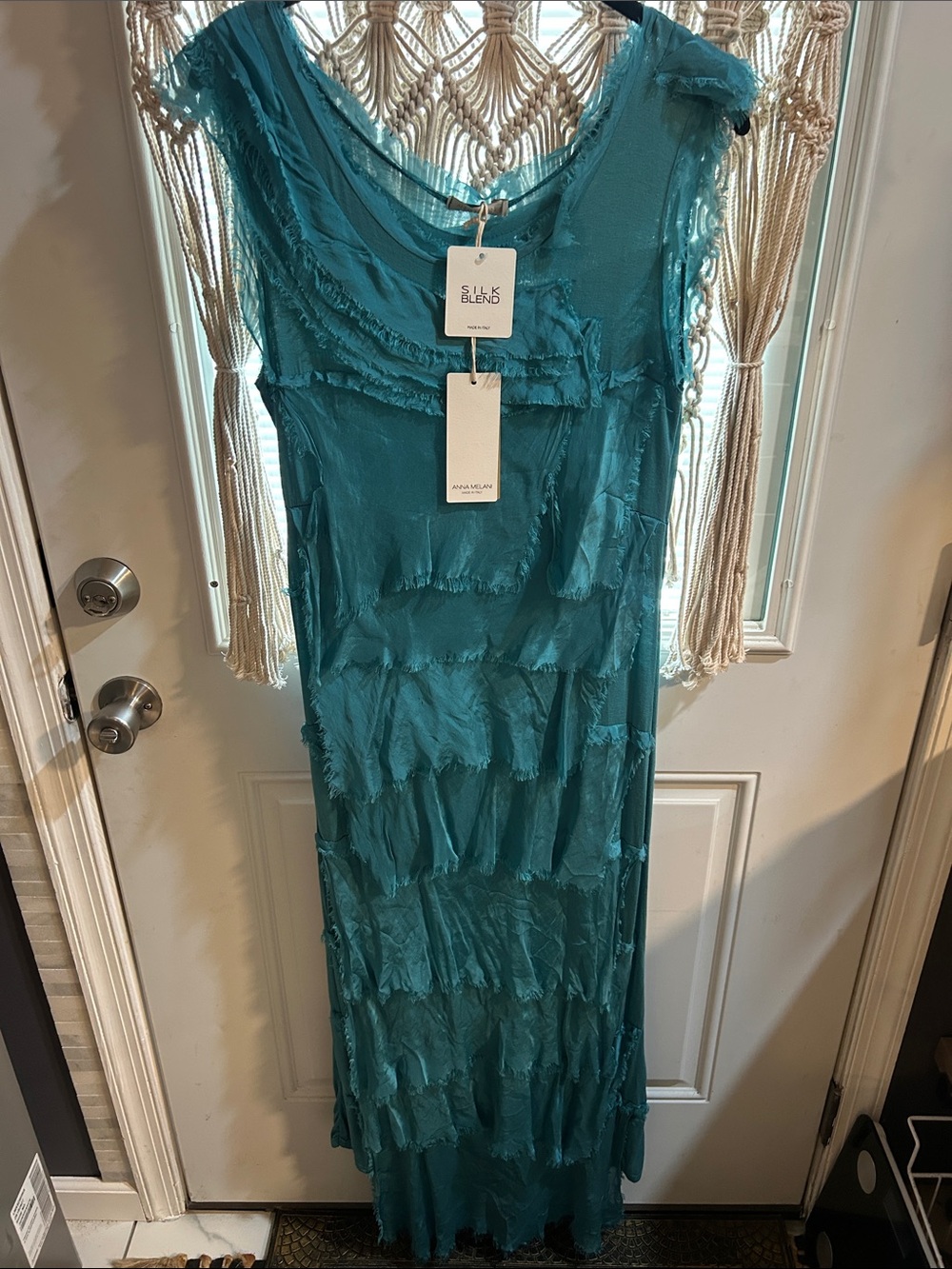 Silk Ruffled Maxi Dress by Anna Melani